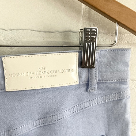 NWT Designers Remix CHARLOTTE ESKILDSEN Mini Pencil Skirt Periwinkle Blue Sz M - Picture 10 of 16